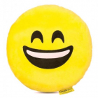 Perna decorativa Emoji Smiley Happy Face Textil Galben