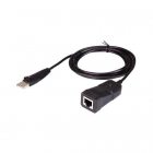 USB 2 0 Adapter Straight USB Type A RJ45 Black