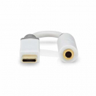 Adaptor USB C tata 3 5mm mama Nedis 0 1m alb contacte aurite