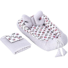 Set 3 in 1 Babynest Minky paturica si perna Infantilo bufnite rozgri