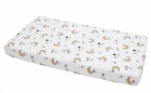 Cearceaf din bumbac cu elastic Cream Moon White 120x60 cm