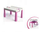 Set masa copii scaun taburet 045803 roz