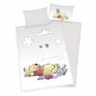 Lenjerie de pat Winnie The Pooh pentru copii din bumbac reversibila cu