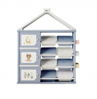 Dulap organizator pentru copii cu 8 cutii Happy House Blue