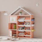 Dulap organizator pentru copii cu 8 cutii Happy House Pink