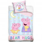 Set lenjerie pat copii Peppa Pig Bear Hugs 100x135 40x60 SunCity