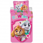 Set lenjerie pat copii Paw Patrol Skye and Everest Pawfect 100x135 40x