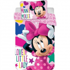 Set lenjerie pat copii Minnie Lovely Little Lady 100x135 40x60 SunCity