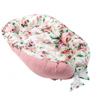 Baby Nest multifunctional din bumbac Pink Flowers