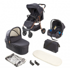 Carucior BabyGo Style 3 in 1 Black Rose