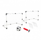 Set 2 porti de fotbal din plastic pentru copii Globo WToy cu minge si 