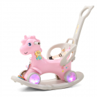 Balansoar 3 in 1 cu maner parental Nichiduta Unicorn Pink