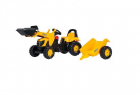 Tractor cu pedale si remorca Rolly Kid JCB galben