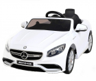 Masinuta electrica Mercedes Benz S63 AMG White cu roti din cauciuc