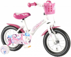 Bicicleta fete 12 inch Volare Bike Giggles cu roti ajutatoare si cosul