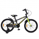 Bicicleta pentru baieti cu roti ajutatoare Byox Master Prince Black 20