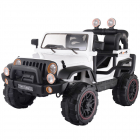 Masinuta electrica cu doua locuri Rocket Jeep Fearless White