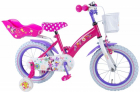 Bicicleta pentru fete 14 inch cu scaun pentru papusi roti ajutatoare s