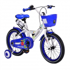 Bicicleta pentru baieti cu roti ajutatoare si cosulet 16 inch Little M