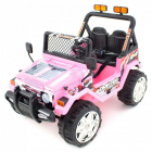 Masinuta electrica 12V cu roti din cauciuc Drifter Jeep 4x4 Pink