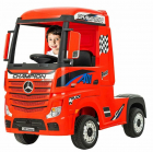 Camion electric 4X4 cu scaun din piele si roti EVA Mercedes Actros Red