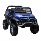 Masinuta electrica cu scaun de piele Mercedes Unimog Paint Blue