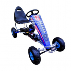 Kart cu pedale Gokart 4 10 ani roti gonflabile G5 R Sport albastru