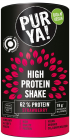Pulbere bio pentru shake proteic cu capsuni 62 proteina 480g Pur Ya