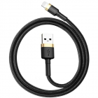 Cablu de date Cafule USB Lightning 1m Negru Auriu