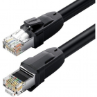 NW121 Ethernet Cat 8 mufat 2xRJ45 S FTP Class I lungime 3m Negru