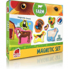 Set magnetic Animale de la Ferma cu Plansa magnetica inclusa 21 piese
