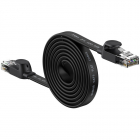 Cablu de date Speed Six Ethernet Cat 6 Mufat 2xRJ45 Lungime 2 m Flat 1