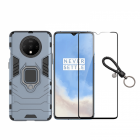 Set protectie 2 in 1 pentru OnePlus 7T cu husa hybrid antisoc cu stand