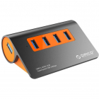 Hub USB M3H4 G2 USB 3 1 Gen2 Gri Portocaliu