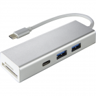 Hub USB 135759 Aluminium USB 3 1 Type C 1 3 2 x USB A USB C cititor de