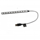 Lampa USB 10 led uri 26cm Flexibil Negru