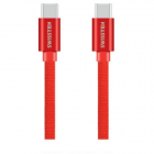 Cablu de date USB Type C la USB Type C Textil 1 2m Rosu