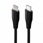Cablu de date USB C la Lightning 1m Negru