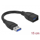 Cablu de date USB A USB A 0 15m Black