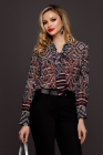 Bluza Mikaela cu imprimeu gri si roz