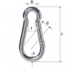 CARABINA ZINCATA CU CLAPETA 8MM 10MM 10 12M