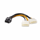 Cablu adaptor pentru alimentare PCI E 8 pini tata la 2 x MOLEX 4 pini 