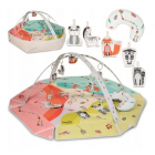 Salteluta Interactiva Lionelo Jenny cu Jucarii 130x130 cm Multicolor