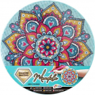 Set Creativ cu Diamante Rotunde pe Panza Mandala Diamond Painting Alba