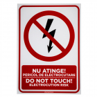 Semn de avertizare nu atinge pericol de electrocutare A5 15 x 20 cm