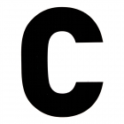 Litera C cu distantier 13 5 x 8 5 cm