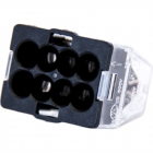 Connector Plug in Strohm de trecere diametru 2 5 mm2 transparent 5 buc