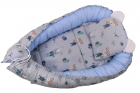 Baby Nest 3 in 1 din bumbac cu salteluta si pernuta inclusa Rabbit wit