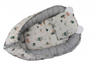 Baby Nest 3 in 1 din bumbac cu salteluta si pernuta inclusa Rabbit wit