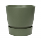 Ghiveci Elho Greenville Round plastic verde diametru 30 cm 23 3 cm